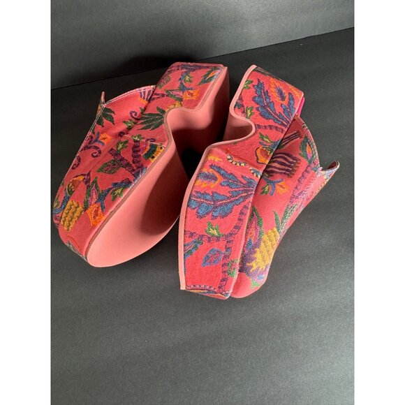 FARM Rio Pink Sunset Tapestry Platform Mule EU 36 US 6 - Picture 6 of 9